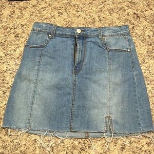 thrifted jean skirt